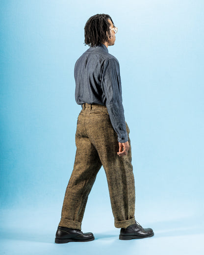 Indi + Ash Shakoor Pant - Handwoven Iron Black/Tan HB - Standard & Strange