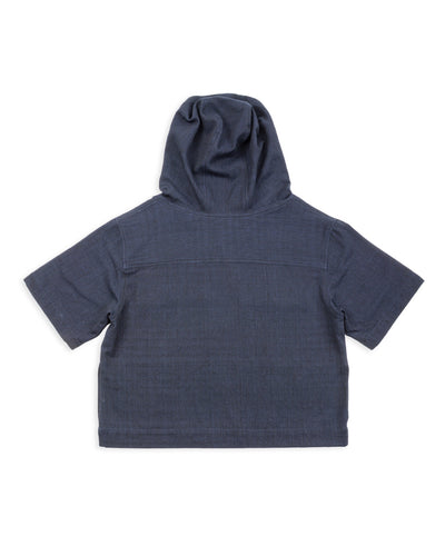 Indi + Ash Short Sleeve Hooded Smock - Iron/Indigo - Standard & Strange