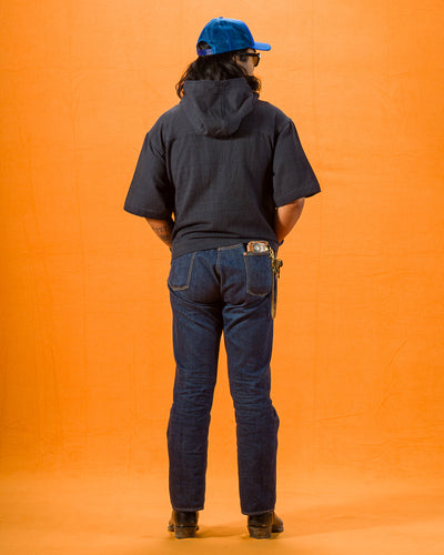 Indi + Ash Short Sleeve Hooded Smock - Iron/Indigo - Standard & Strange