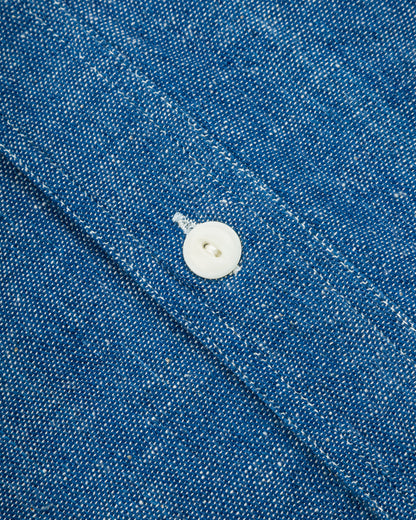 Indi + Ash Smith L/S Workshirt - Handwoven Kala Cotton Chambray Indigo/Natural - Standard & Strange