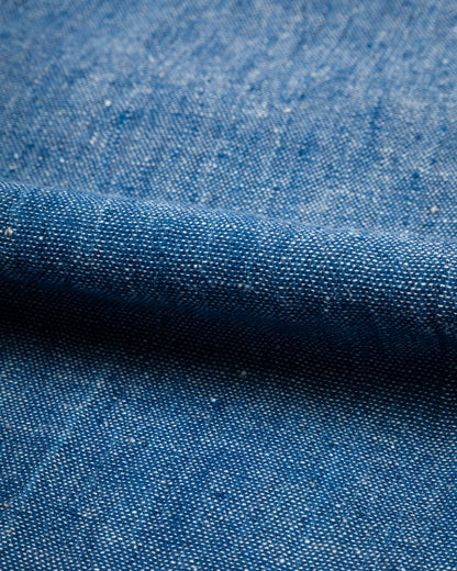 Indi + Ash Smith L/S Workshirt - Handwoven Kala Cotton Chambray Indigo/Natural - Standard & Strange