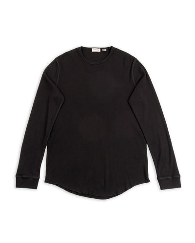 Indigofera Clyde LS Cotton Rib Tee - Black - Standard & Strange