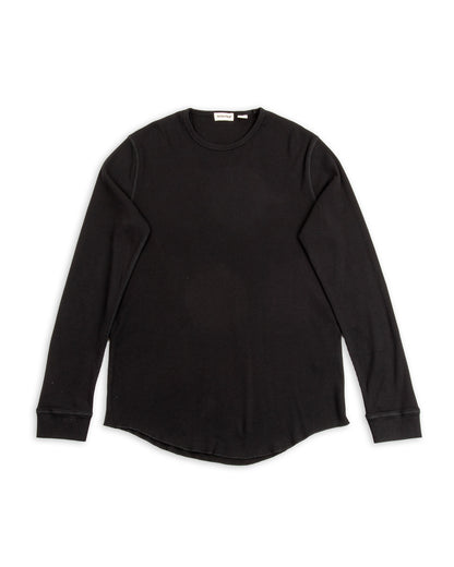 Indigofera Clyde LS Cotton Rib Tee - Black - Standard & Strange
