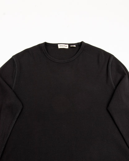 Indigofera Clyde LS Cotton Rib Tee - Black - Standard & Strange