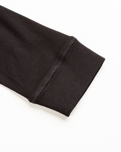 Indigofera Clyde LS Cotton Rib Tee - Black - Standard & Strange