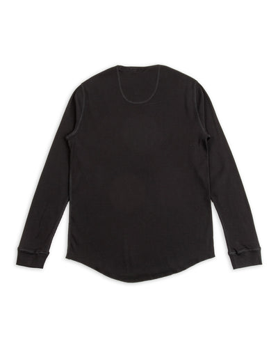 Indigofera Clyde LS Cotton Rib Tee - Black - Standard & Strange