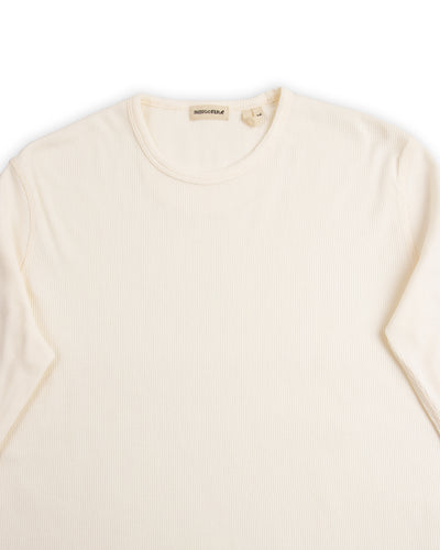 Indigofera Clyde LS Cotton Rib Tee - Cockatoo White - Standard & Strange