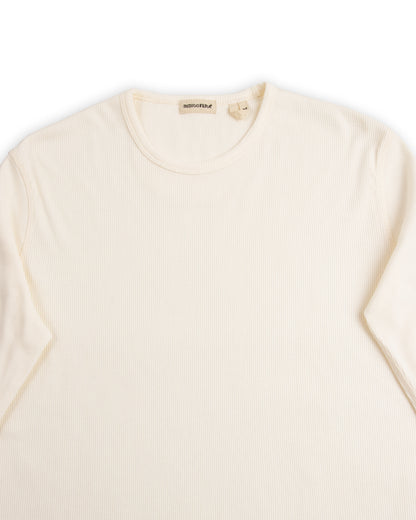Indigofera Clyde LS Cotton Rib Tee - Cockatoo White - Standard & Strange