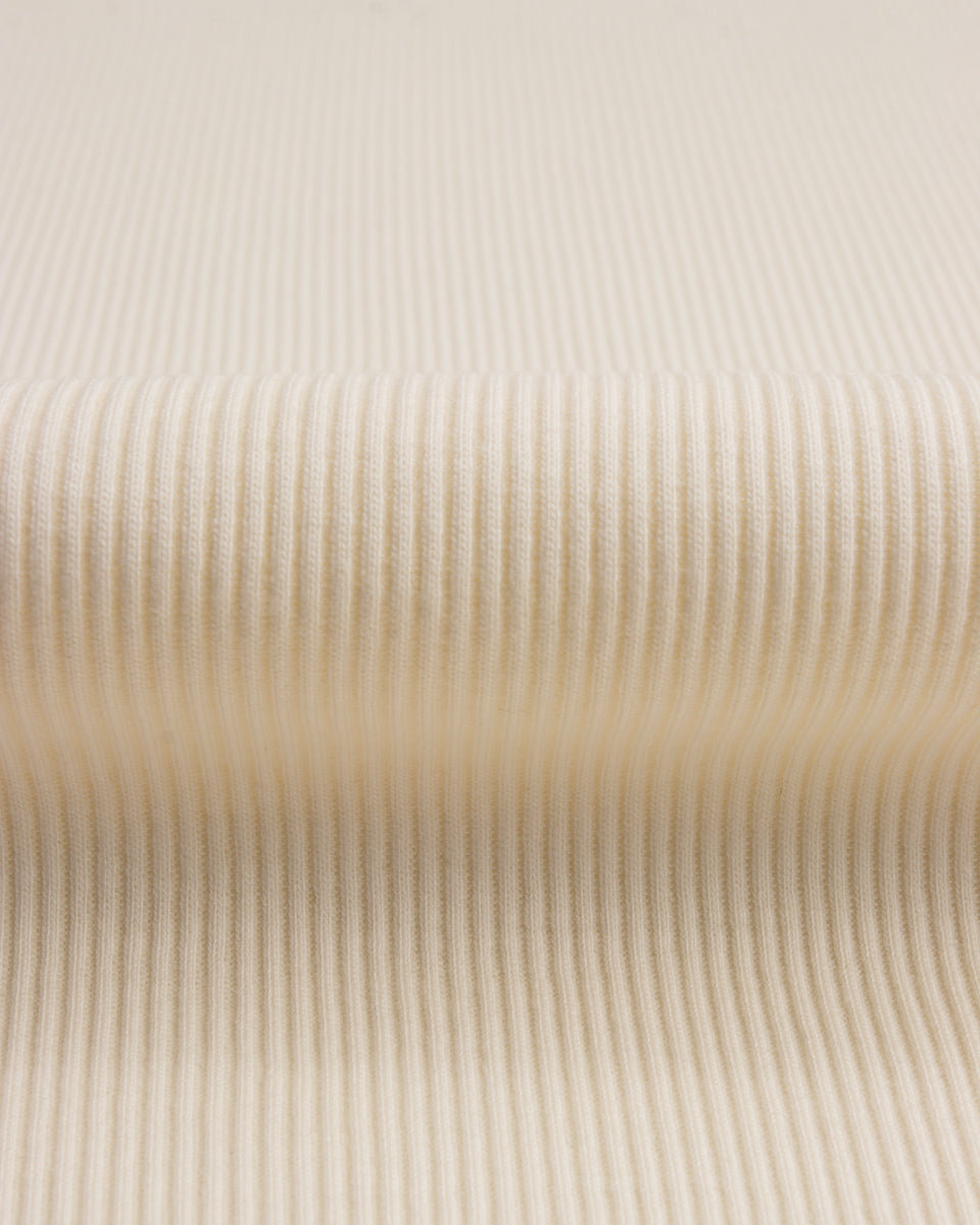 Indigofera Clyde LS Cotton Rib Tee - Cockatoo White - Standard & Strange