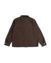 Indigofera Conway Jacket -  1930s Charcoal Cotton Stripe - Standard & Strange