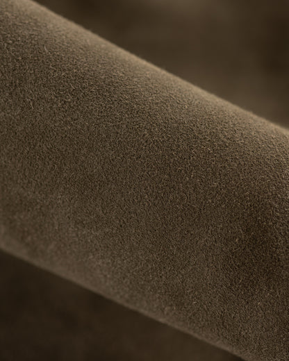 Indigofera Cooper Shirt - Dark Olive Goatskin Suede - Standard & Strange