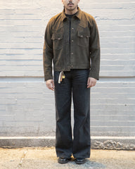 Indigofera Cooper Shirt - Dark Olive Goatskin Suede - Standard & Strange