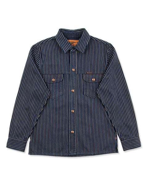 Indigofera Copeland Slim Fit Jacket - Indigo/Beige Single Stripe - Standard & Strange