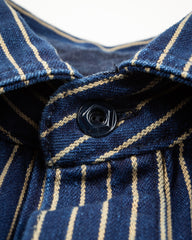 Indigofera Copeland Slim Fit Jacket - Indigo/Beige Single Stripe - Standard & Strange