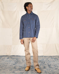 Indigofera Copeland Slim Fit Jacket - Indigo/Beige Single Stripe - Standard & Strange