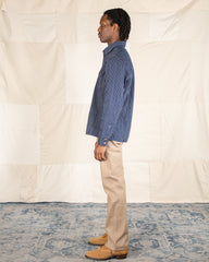 Indigofera Copeland Slim Fit Jacket - Indigo/Beige Single Stripe - Standard & Strange