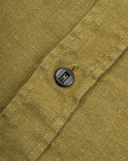 Indigofera Delray Shirt - Military Olive Linen Canvas - Standard & Strange