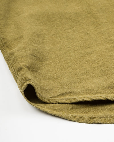 Indigofera Delray Shirt - Military Olive Linen Canvas - Standard & Strange