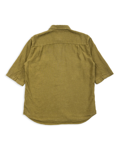 Indigofera Delray Shirt - Military Olive Linen Canvas - Standard & Strange