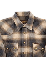 Indigofera Dollard Shirt - Ecru/Beige/Grey Flannel Check - Standard & Strange