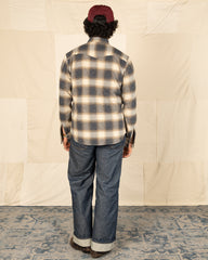 Indigofera Dollard Shirt - Ecru/Beige/Grey Flannel Check - Standard & Strange