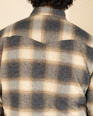 Indigofera Dollard Shirt - Ecru/Beige/Grey Flannel Check - Standard & Strange