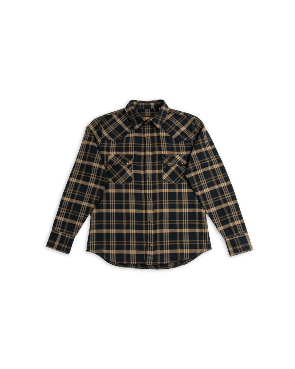 Indigofera Dollard Shirt - Navy/Beige Herringbone Check – Standard ...