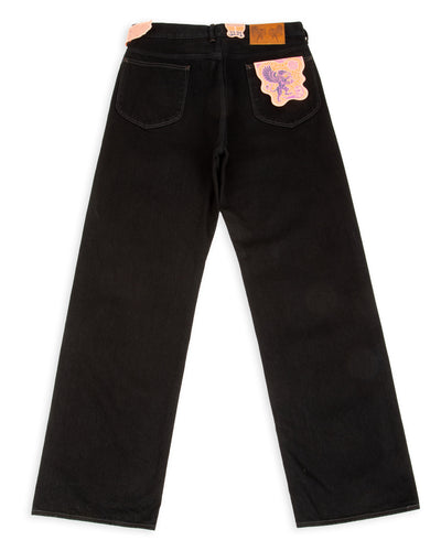 Indigofera Duke Wide Fit - 14.5 oz Soaked Gunpowder Denim - Standard & Strange
