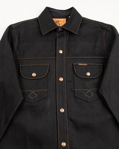 Indigofera Fargo Shirt - Black Gunpowder Denim - Standard & Strange