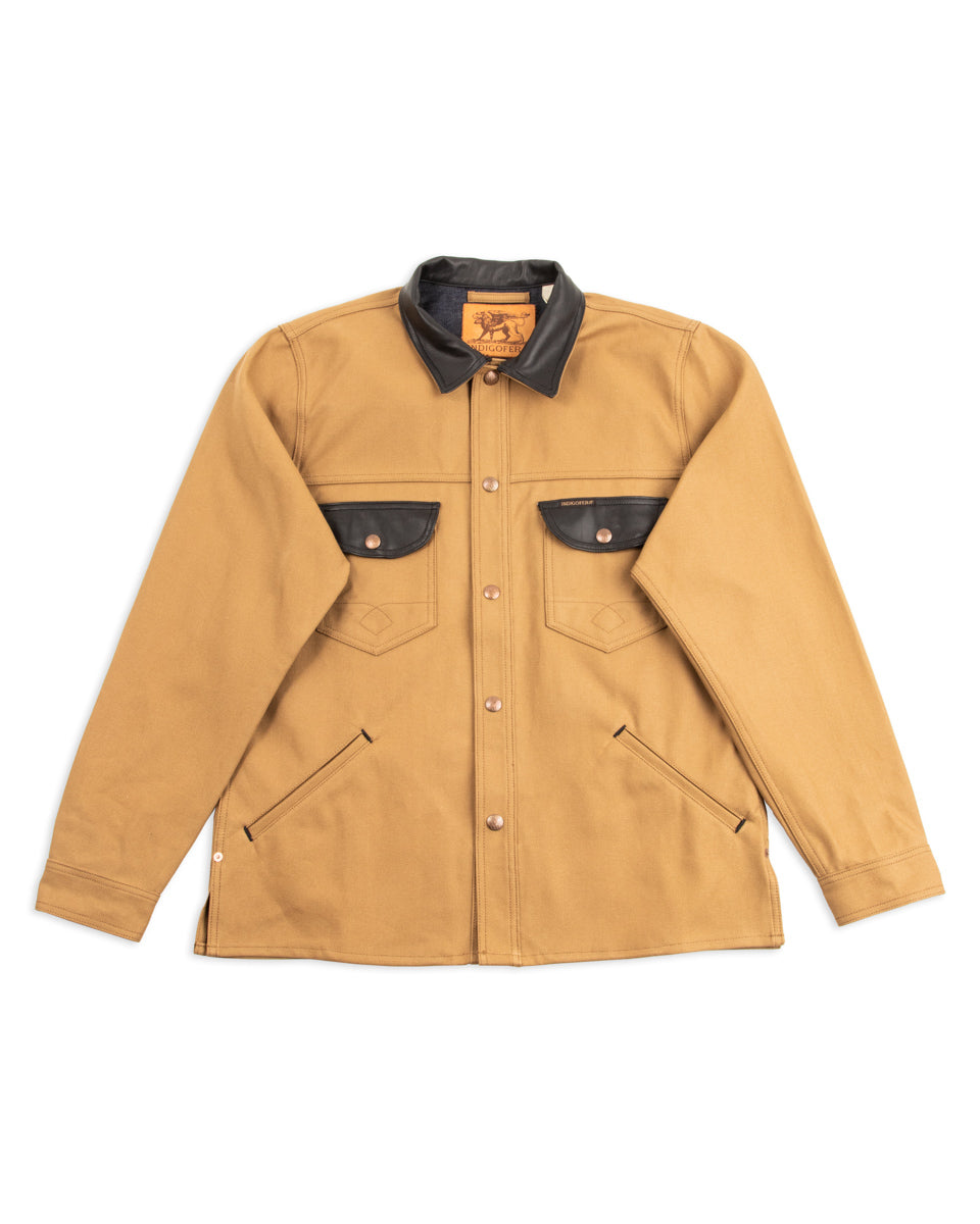 Fargo Trucker Jacket Beige Black