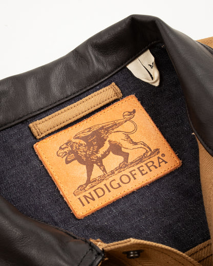 Indigofera Fargo Trucker Jacket - Beige/Black - Standard & Strange