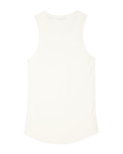 Frank Tank - Cockatoo White Cotton Rib