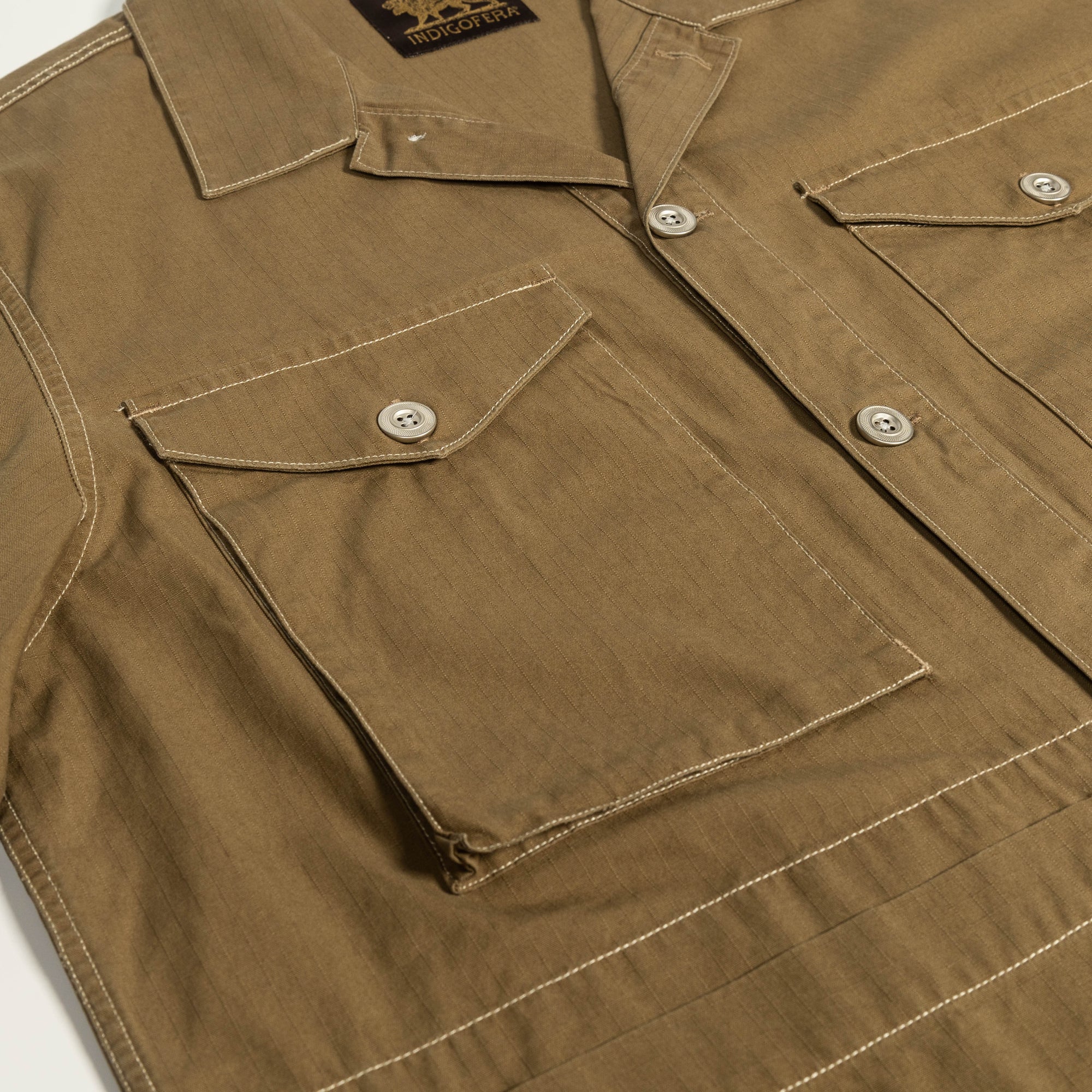 Indigofera Holt Shirt - Beige Cotton Ripstop - Standard & Strange