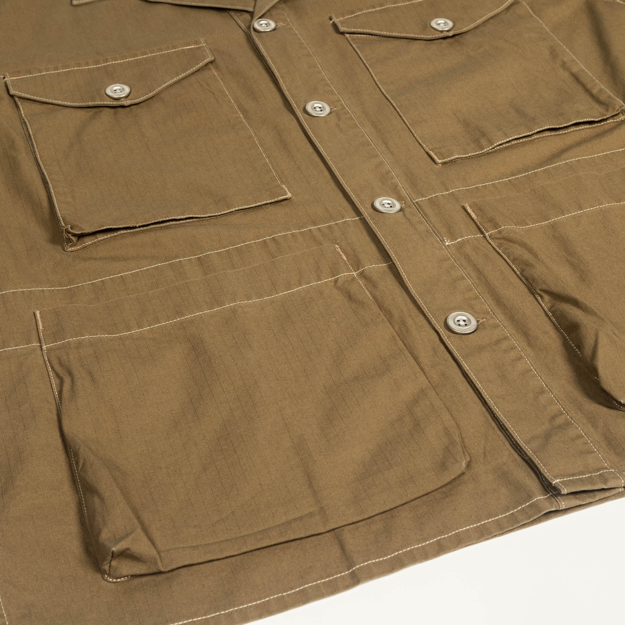 Indigofera Holt Shirt - Beige Cotton Ripstop - Standard & Strange