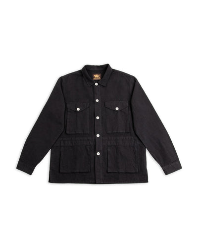 Indigofera Holt Shirt - Marshall Black Cotton / Linen Canvas - Standard & Strange