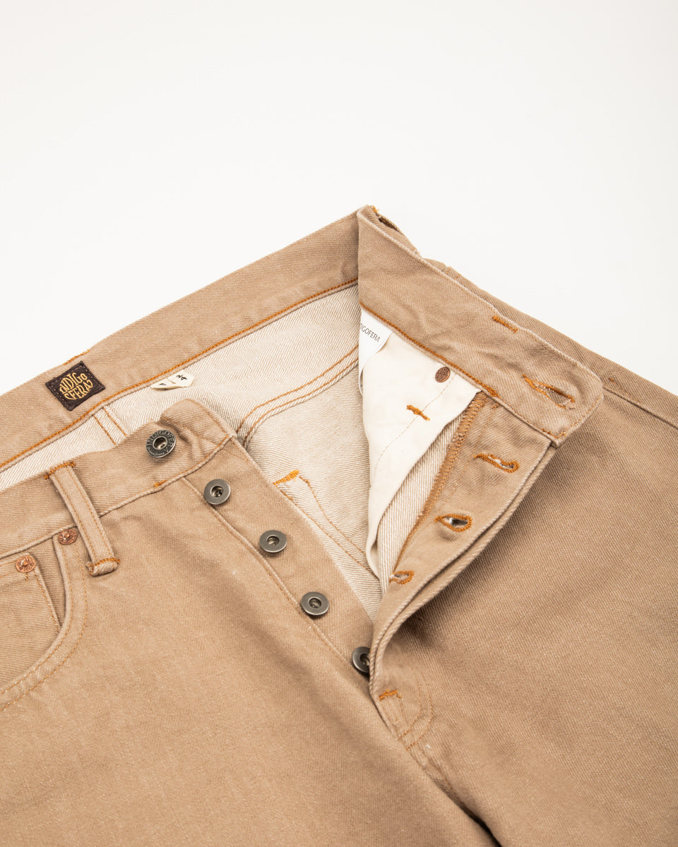 Indigofera Kirk Straight Fit - 13.5oz Khaki Dusk Denim - Standard & Strange