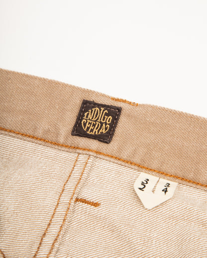 Indigofera Kirk Straight Fit - 13.5oz Khaki Dusk Denim - Standard & Strange