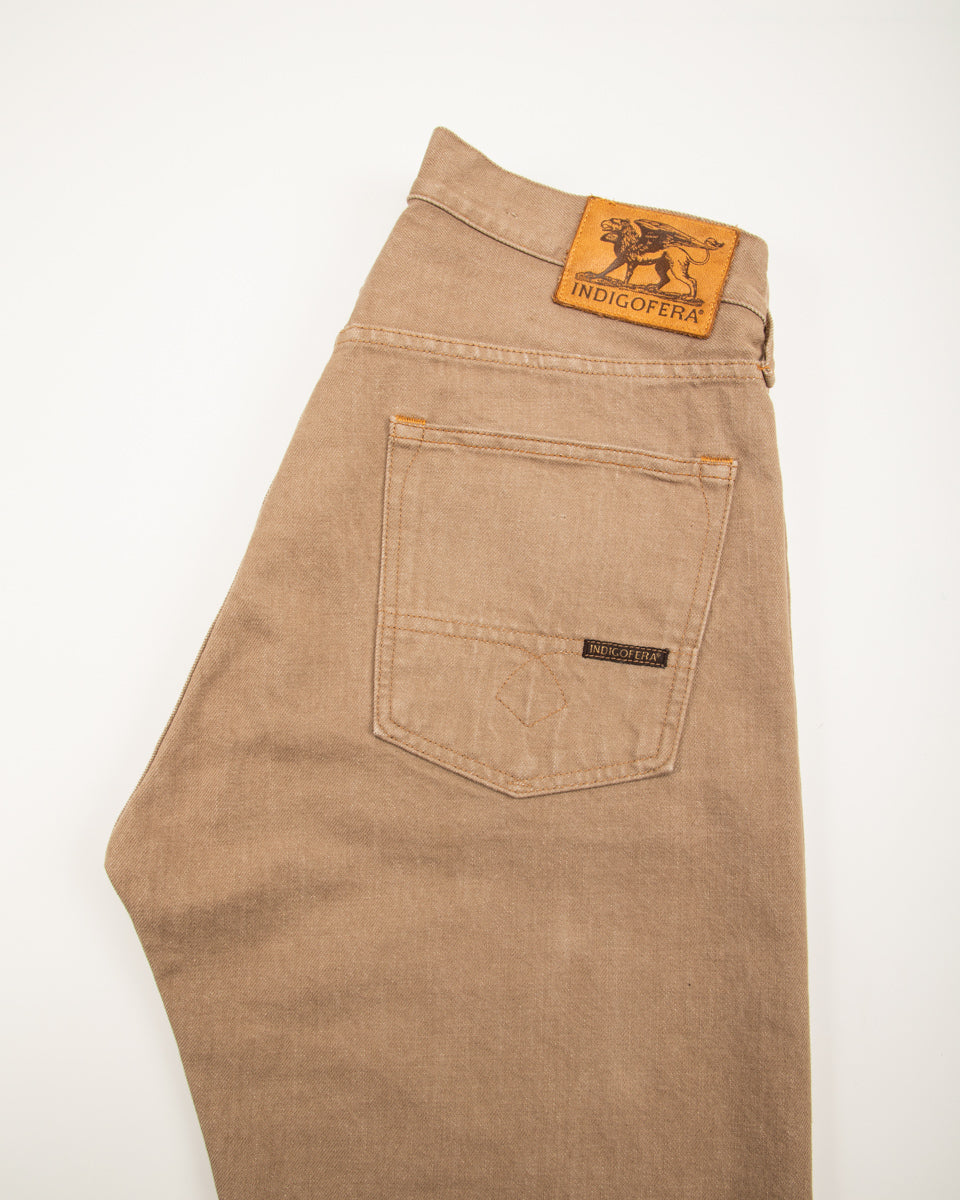 Indigofera Kirk Straight Fit - 13.5oz Khaki Dusk Denim - Standard & Strange