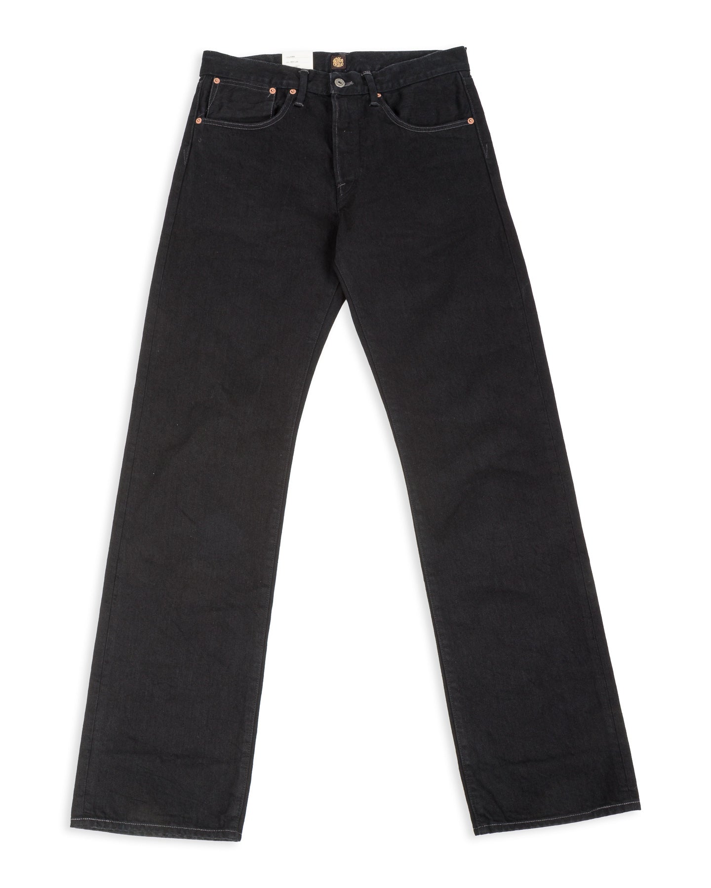 Indigofera Kirk Straight Fit - 14oz Gunpowder Black Selvedge Rinsed - Standard & Strange