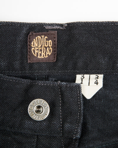 Indigofera Kirk Straight Fit - 14oz Gunpowder Black Selvedge Rinsed - Standard & Strange