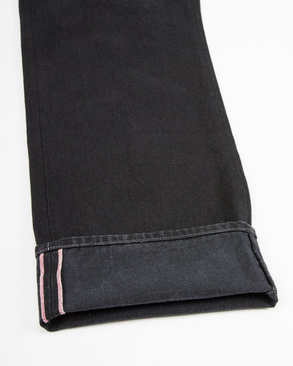 Indigofera Kirk Straight Fit - 14oz Gunpowder Black Selvedge Rinsed - Standard & Strange