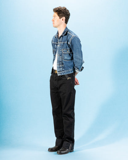 Indigofera Kirk Straight Fit - 14oz Gunpowder Black Selvedge Rinsed - Standard & Strange