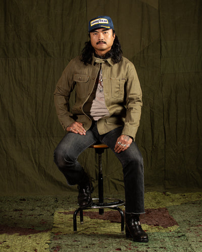 Indigofera Kurt Jacket - Desert Moss Green Selvedge - Standard & Strange