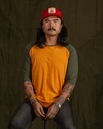 Indigofera Leon Raglan - Orange/Green Resin - Standard & Strange