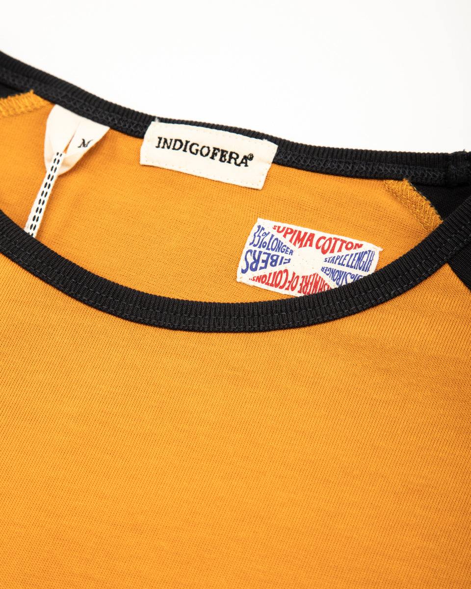 Indigofera Leon Raglan Tee - Orange / Marshall - Standard & Strange