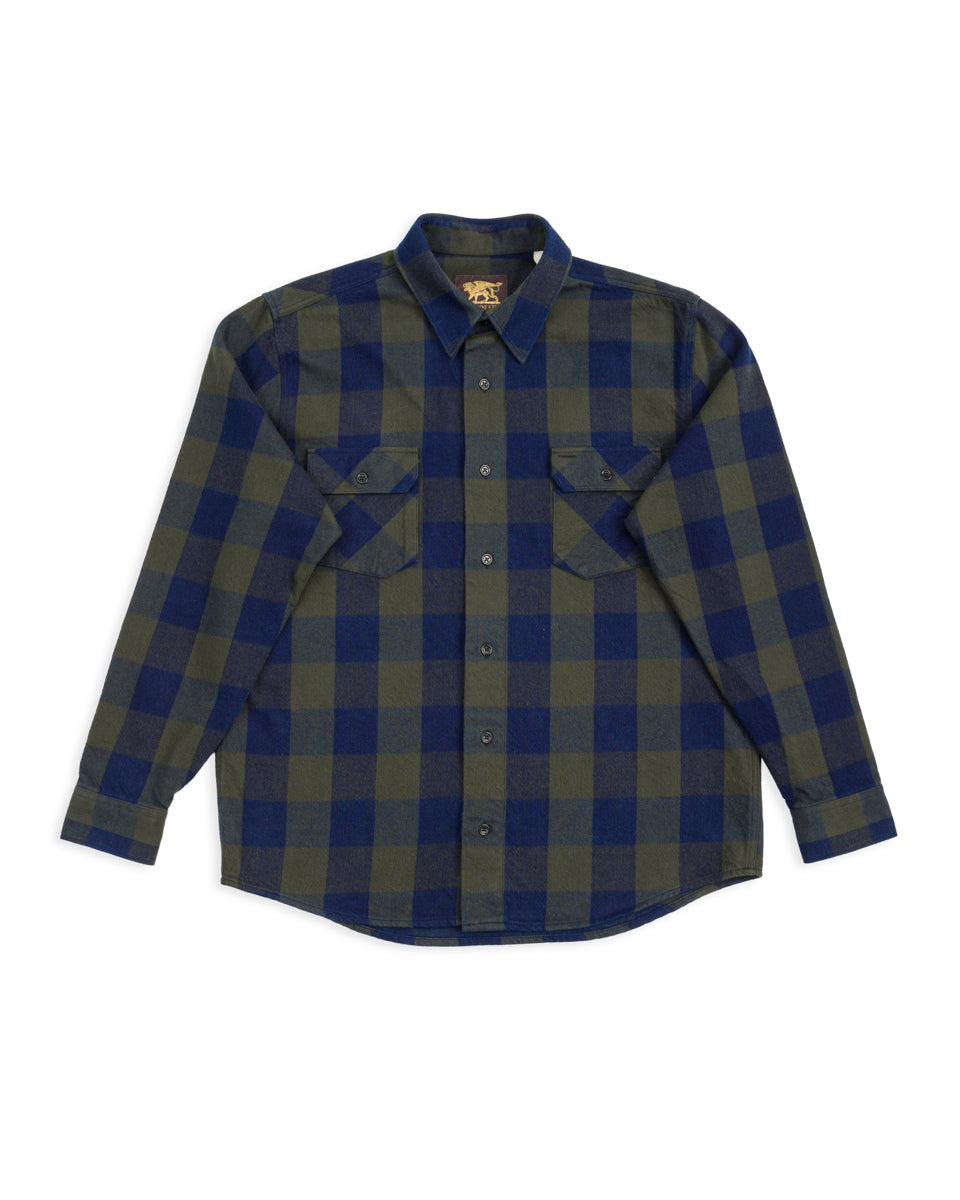 Indigofera Norris Shirt - Indigo/Green - Standard & Strange