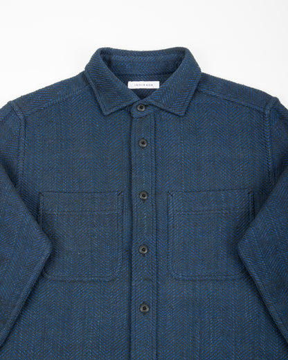 Indi + Ash Ames Workshirt - Handspun Iron/Indigo HB - Standard & Strange