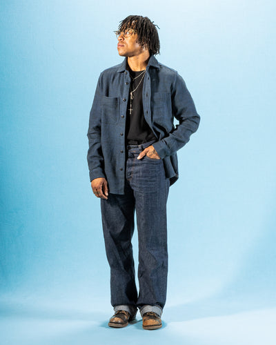 Ames Workshirt - Handspun Iron/Indigo HB Standard & Strange Ames Workshirt - Handspun Iron/Indigo HB Standard & Strange