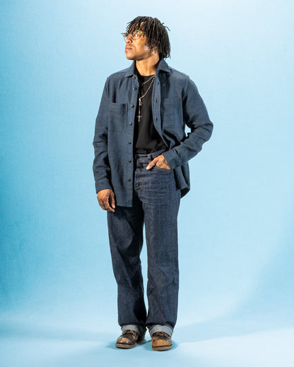Indi + Ash Ames Workshirt - Handspun Iron/Indigo HB - Standard & Strange