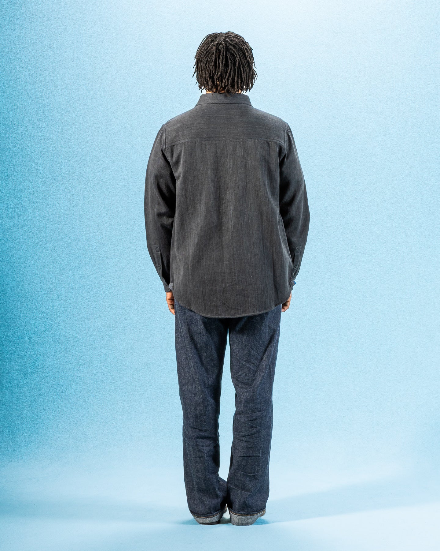 Indi + Ash Ames Workshirt - Handwoven Iron/Indigo Denim - Standard & Strange